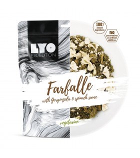 Фарфале с горгонзола и спаначен сос LYO Farfalle with Gorgonzola and Spinach Sauce 370g