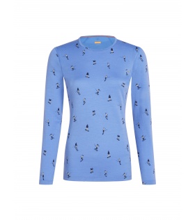 Блуза Icebreaker W's Merino 200 Oasis LS Crewe Thermal Top Snow Day Winter 2025