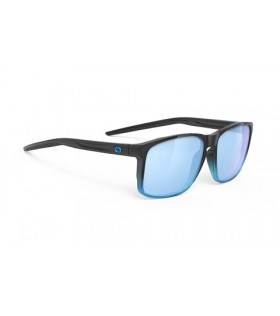 Слънчеви Oчила Rudy Overlap Multilaser Ice Black Fade Crystal Azur
