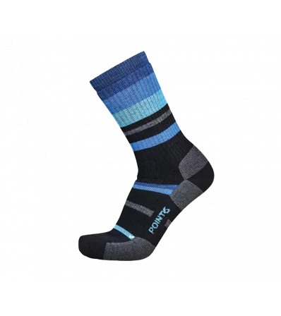 Point6 Mixed Stripe Medium Crew Socks