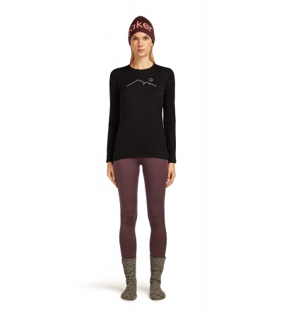 Icebreaker Women's Merino 200 Oasis LS Crewe Rainer Ridge