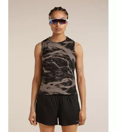 Icebreaker 125 Cool-Lite Merino Blend Speed Tank Motion AOP W's